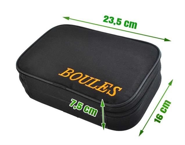 Joc Interactiv Boules idealStore, 6 Bile Cromate, 1 Minge de Referinta din Lemn, Sfoara Pentru Masurarea Distantei, Husa cu Fermoar si Maner, Pentru Toate Varstele