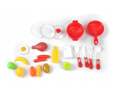 Mini Bucatarie Multifunctionala idealSTORE cu sunete si lumini, Dimensiuni 30 x 34 x 14 cm, Special conceputa pentru spatii limitate, Echipata cu elemente simbolice uscator de vase, cuptor, tacamuri, vesela, articole alimentare toate garanteaza distractia