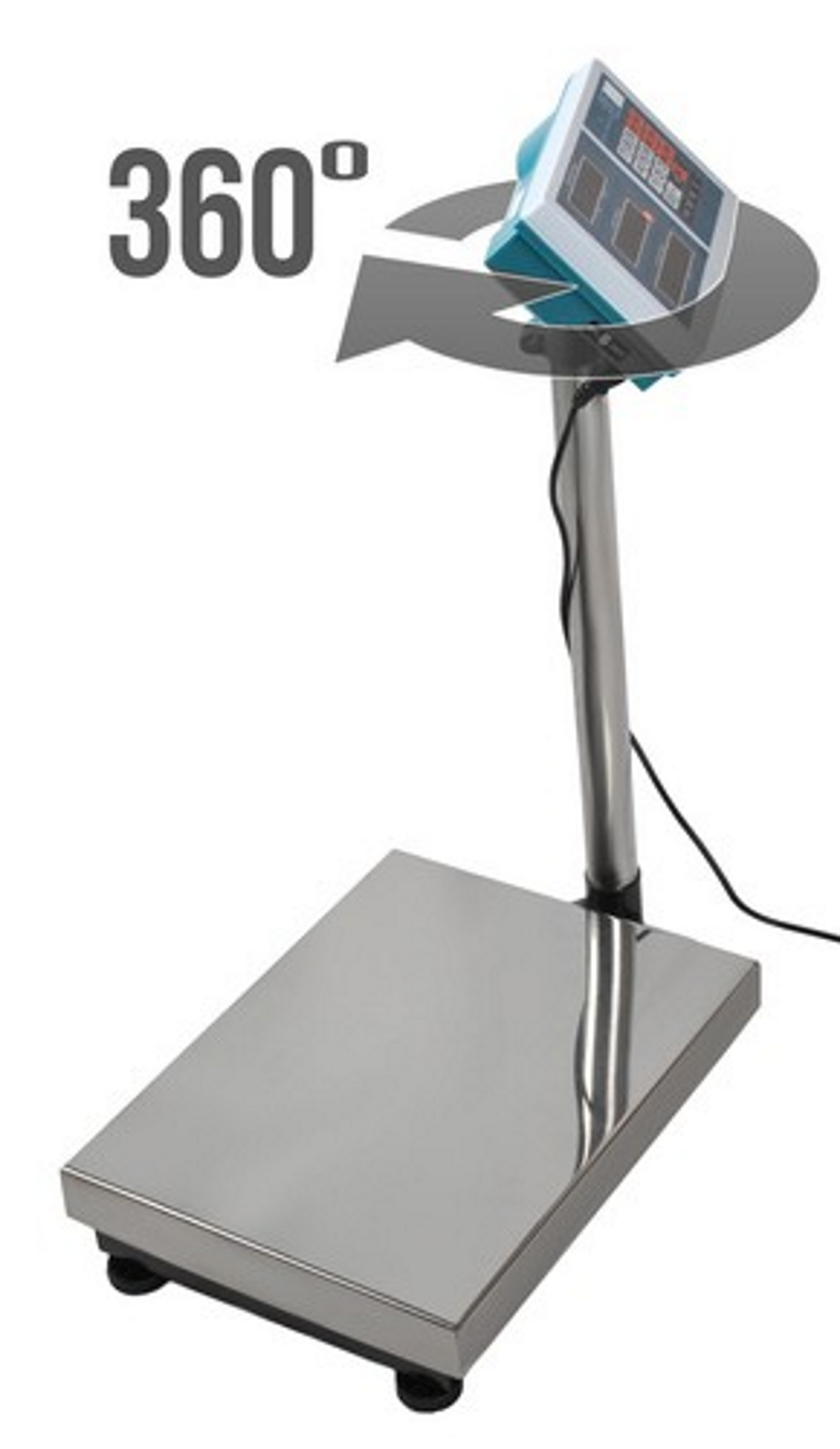 Cantar Electronic idealSTORE, DISPLAY LCD Iluminat, Dimensiuni 65 x 30 x 40 cm, Picioare Reglabile, Material Otel Inoxidabil, Rezistent la Socuri, Luminozitatea Cifrelor Reglabila, Include Baterie Incorporata, Sarcina 100 KG