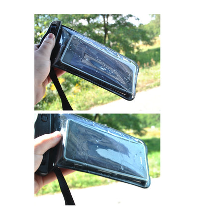 Husa impermeabila pentru Telefon SPACE BLACK idealSTORE, Asigura securitatea dispozitivului, Protejeaza perfect telefonul impotriva apei si a umiditatii in timpul rularii sau mersului cu bicicleta, Perfect pentru piscina, navigare, inot, plaja