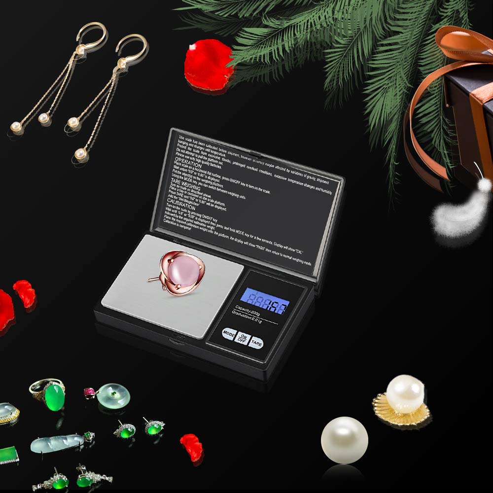 Cantar Electronic de Buzunar idealSTORE, Afisaj Digital LCD, Functie Tara, Greutate Suportata 200 G, Precizie de Cantarire 0, 01 g, Oprire Automata, Profesional, Cantarire Alimente - Ingrediente Bucatarie