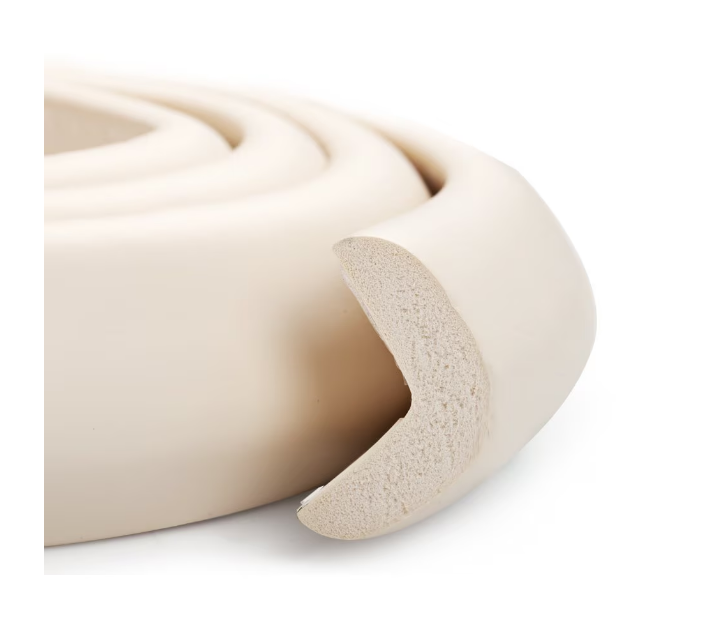 Banda Protectie Colturi si Margini Mobila pentru Copii, idealSTORE Lungime 2m, Grosime 11mm, Latime 3cm, Lungime banda adeziva 4,1m, Siguranta copii, Spuma alba, impermeabila si flexibila, Culoare ALB