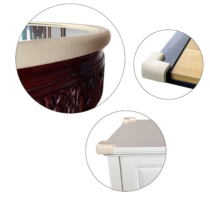 Banda Protectie Colturi si Margini Mobila pentru Copii, idealSTORE Lungime 2m, Grosime 11mm, Latime 3cm, Lungime banda adeziva 4,1m, Siguranta copii, Spuma alba, impermeabila si flexibila, Culoare ALB