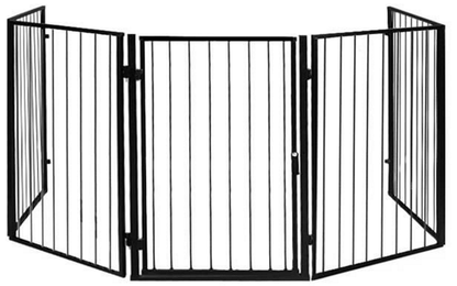 Tarc de Siguranta modular Safe Fence idealSTORE, Dimensiuni 74 x 304 cm Include 4 panouri laterale O poarta care poate fi asamblata in orice directie, Incuietoare, Fabricat din Otel, Aceesorii incluse, Design Autonom