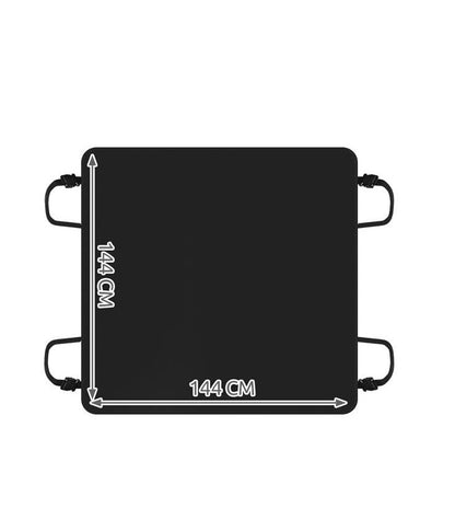 Husa auto idealSTORE profesionala de protectie animale, Dimensiuni 144 x 144 cm, Usor de curatat, Rezistenta la apa, Material poliester, Ajuta la mentinerea scaunelor curate, Culoare Negru
