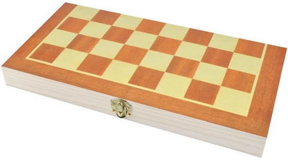 Tabla de Sah din Lemn Natural idealSTORE, Dimensiuni 28 x 28 cm, Elegant, Rezistent, Ajuta la Dezvoltarea Imbunatatitii Memoriei, Capacitatea Gandirii Logice