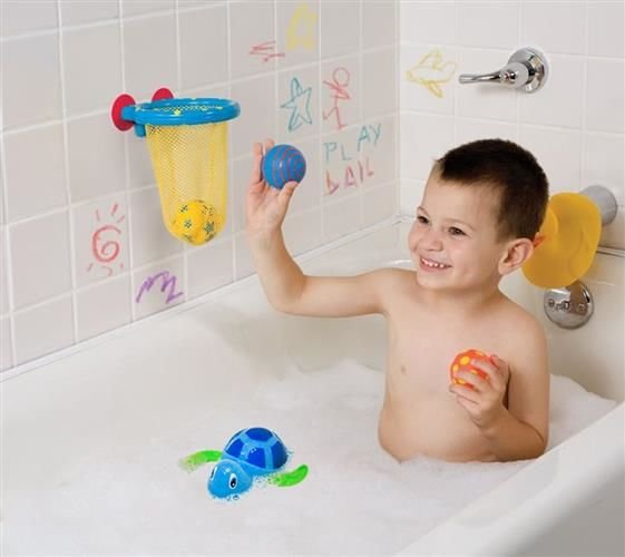 Jucarie de Baie Baby Turtle idealStore, Broasca Testoasa Rotativa, Perfecta pentru Cada sau Piscina, Innoata Alaturi de Copil, Albastra