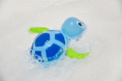 Jucarie de Baie Baby Turtle idealStore, Broasca Testoasa Rotativa, Perfecta pentru Cada sau Piscina, Innoata Alaturi de Copil, Albastra