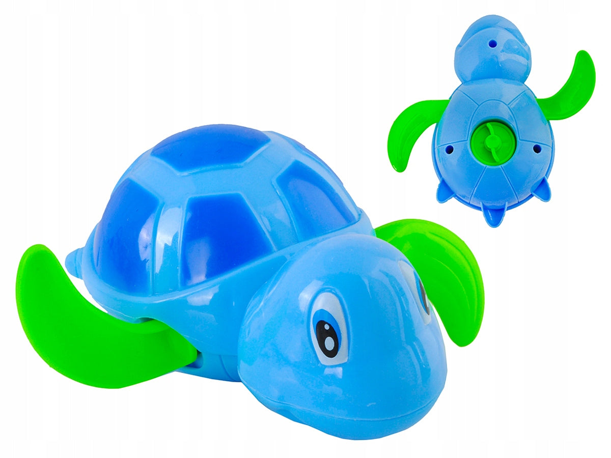 Jucarie de Baie Baby Turtle idealStore, Broasca Testoasa Rotativa, Perfecta pentru Cada sau Piscina, Innoata Alaturi de Copil, Albastra