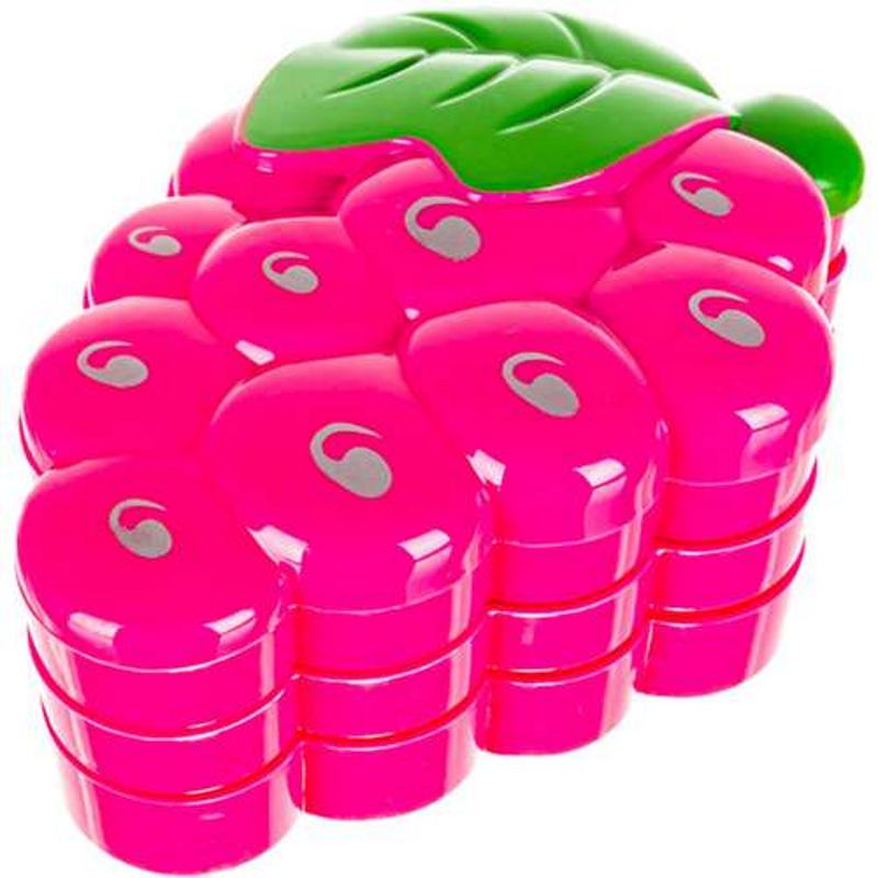 Trusa de Machiaj Strawberry Make-up, IdealStore, Multicolor, Dimensiune 12 X 9 X 6 cm, cutie in forma de capsuna cu trei sertare glisante