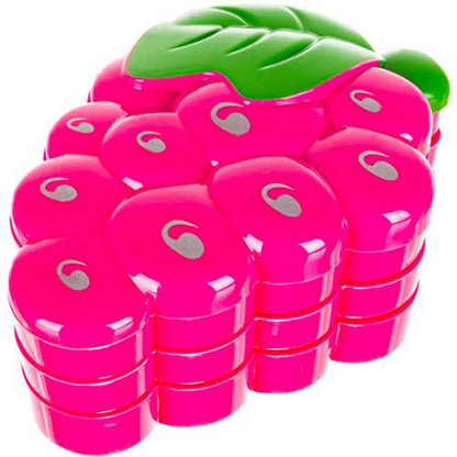 Trusa de Machiaj Strawberry Make-up, IdealStore, Multicolor, Dimensiune 12 X 9 X 6 cm, cutie in forma de capsuna cu trei sertare glisante