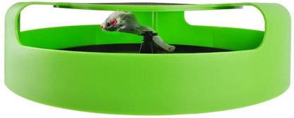 Jucarie Interactiva pentru Pisici The Playful Little Mouse, Dimensiuni 25 x 6,5 cm, Loc pentru zgariat, Tampoane antiderapante, Material Plastic, Incurajeaza activiatea fizica a Animalului