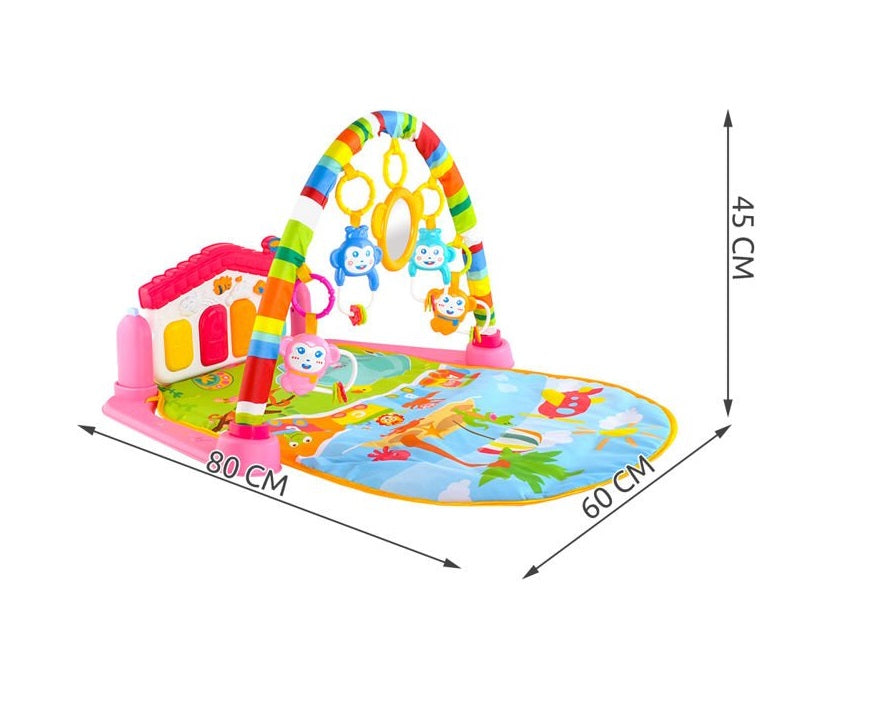 Covoras interactiv Multifunctional cu pian 3 IN 1 IDL pentru bebelusi, Conceput pentru a ajuta dezvoltarea fizica si motorie a copilului, Culorile vii si expresive vor atrage atentia