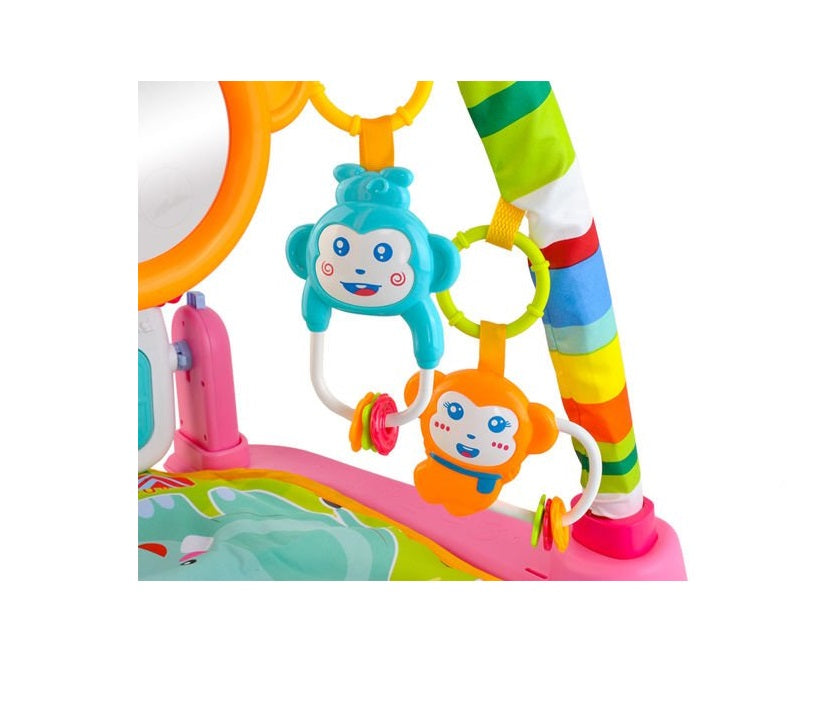 Covoras interactiv Multifunctional cu pian 3 IN 1 IDL pentru bebelusi, Conceput pentru a ajuta dezvoltarea fizica si motorie a copilului, Culorile vii si expresive vor atrage atentia