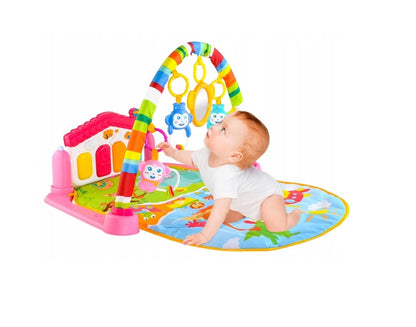 Covoras interactiv Multifunctional cu pian 3 IN 1 IDL pentru bebelusi, Conceput pentru a ajuta dezvoltarea fizica si motorie a copilului, Culorile vii si expresive vor atrage atentia
