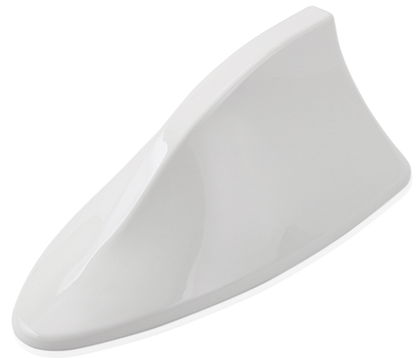 Antena Auto Universala tip Coada de Rechin, alba IdealStore, 7,5 x 17 x 6 cm, receptie radio eficienta cu putere mare de transmisie, design Hai-Fins asigura o receptie excelenta