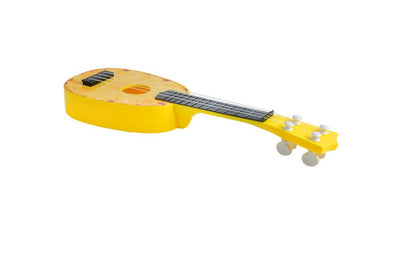 Chitara Muzicala de jucarie idealSTORE Magic Pineapple, Dimensiuni 36 x 11.5 x 3.5 cm, Promoveaza dezvoltarea mentala prin muzica, Design ul minimalist in forma de ananas stimleaza jocul de rol, Echipata cu toate elementele specifice