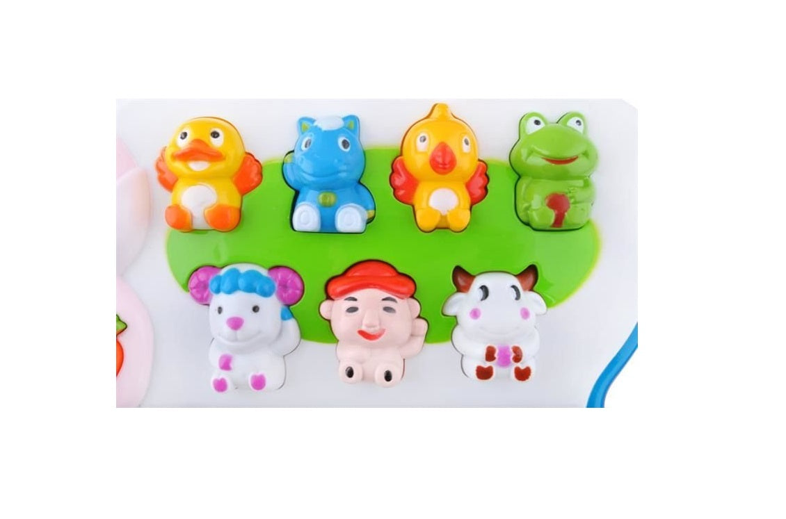 Pian Muzical interactiv, Iepurasul Bunny, Echipat cu jocuri de lumini si sunete in limba engleza, Culorile pline de viata cu animale atrag atentia micutilor, Stimuleaza imaginatia copiilor mici si genereaza mult interes, Multicolor