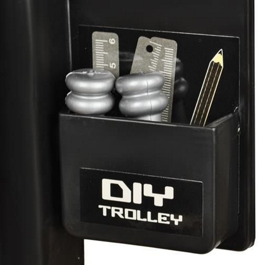 Banc de lucru pentru copii The Little Master idealSTORE, Dimensiuni 75 x 50 cm, Include Burghiu manual, Cheie, Menghina, Rafturi, Fierastrau si multe alte accesorii, Dezvolta abilitati manuale ale copilului, Culoare Portocaliu-Negru