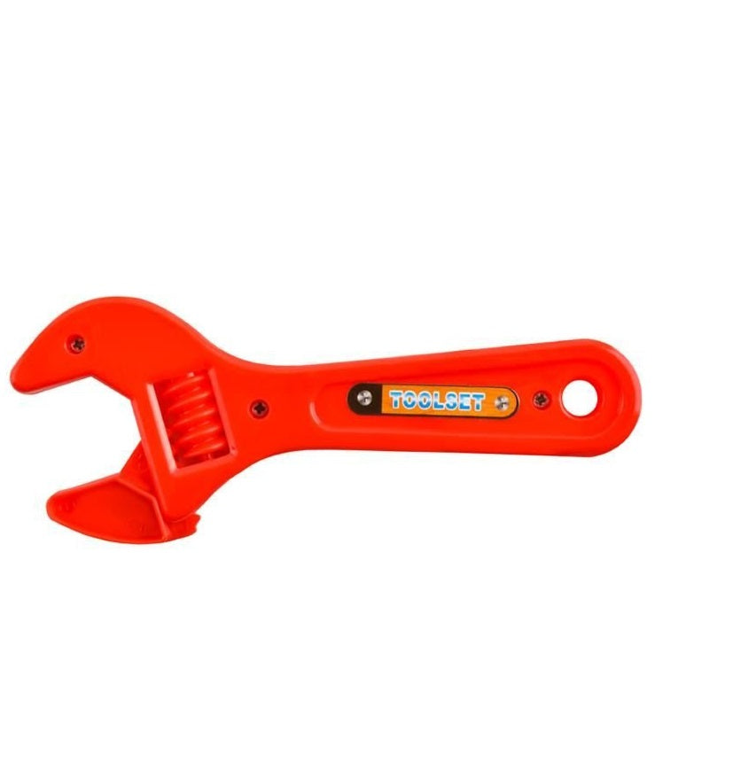 Mini valiza de scule THE LITTLE BUILDER idealSTORE, Dimensiuni 28 x 24 x 9 cm, Include cleste, cutit, cheie, suruburi si alte unele de bricolaj, Ajuta la dezvoltarea abilitatilor manuale