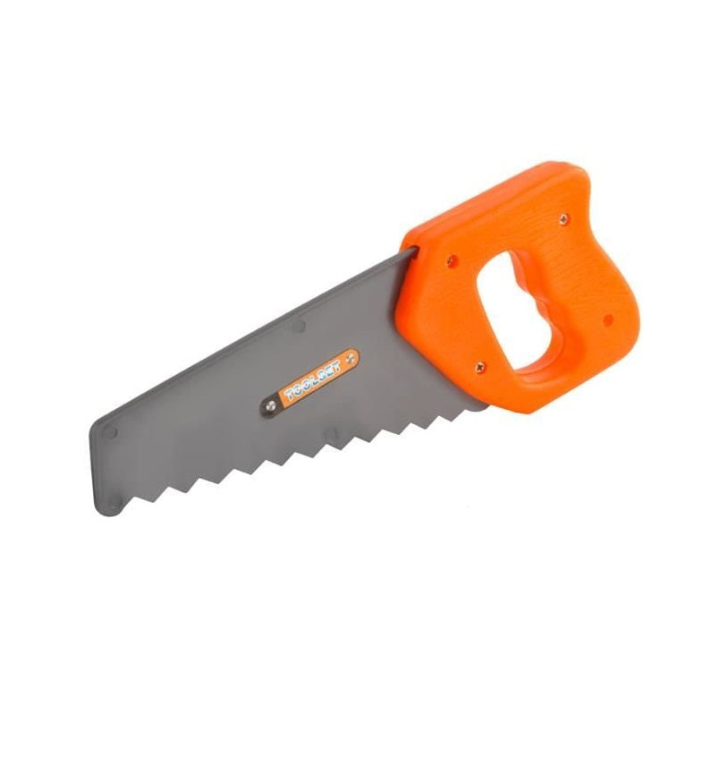 Mini valiza de scule THE LITTLE BUILDER idealSTORE, Dimensiuni 28 x 24 x 9 cm, Include cleste, cutit, cheie, suruburi si alte unele de bricolaj, Ajuta la dezvoltarea abilitatilor manuale