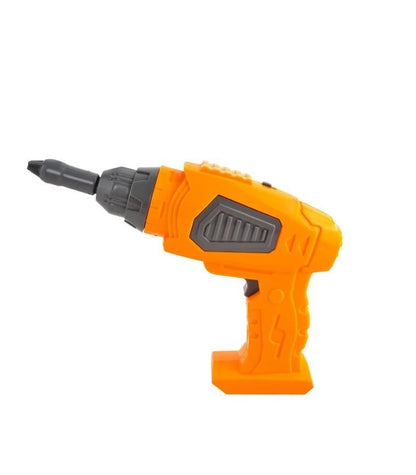 Mini valiza de scule THE LITTLE BUILDER idealSTORE, Dimensiuni 28 x 24 x 9 cm, Include cleste, cutit, cheie, suruburi si alte unele de bricolaj, Ajuta la dezvoltarea abilitatilor manuale