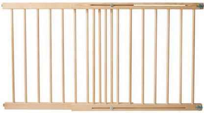 Poarta de Siguranta din Lemn de Pin IdealStore, Dimensiune ajustabila, Mecanism de fixare in perete, Dimensiune 72-122 cm, culoare Maro