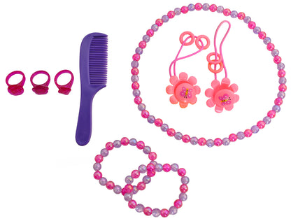 Oglinda Chic pentru fetite idealSTORE Beauty DIVA Mirror, Dimensiuni 20 x 46 x 40 cm, Echipata cu sunete, lumini, accesorii pentru machiaj si cosmetice, Inclinare reglabila