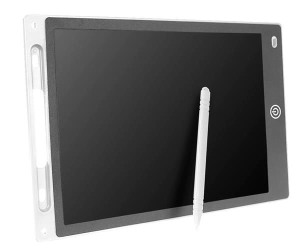 Tableta Grafica XL pentru Desen si Scris idealSTORE, Dimensiuni 17.2 x 0.6 x 25 cm, Ecran de 10 inch, Incurajeaza jocul creativ prin diversificare, Negru-Alb