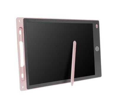 Tableta Grafica XL pentru Desen si Scris idealSTORE, Dimensiuni 17.2 x 0.6 x 25 cm, Ecran de 10 inch, Incurajeaza jocul creativ prin diversificare, Negru-Roz