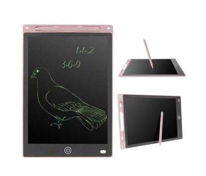 Tableta Grafica XL pentru Desen si Scris idealSTORE, Dimensiuni 17.2 x 0.6 x 25 cm, Ecran de 10 inch, Incurajeaza jocul creativ prin diversificare, Negru-Roz