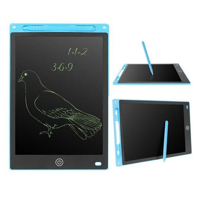 Tableta Grafica XL pentru Desen si Scris idealSTORE, Dimensiuni 17.2 x 0.6 x 25 cm, Ecran de 10 inch, Incurajeaza jocul creativ prin diversificare, Negru-Albastru