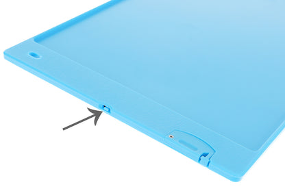 Tableta Grafica XL pentru Desen si Scris idealSTORE, Dimensiuni 17.2 x 0.6 x 25 cm, Ecran de 10 inch, Incurajeaza jocul creativ prin diversificare, Negru-Albastru