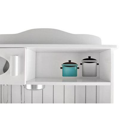 Bucatarie Multifunctionala din lemn idealSTORE Elite Cook Gray, Dimensiuni 93 x 43.5 x 28.5 cm, Accesorizata cu lampa LED, Utilata complet, Accesorii incluse, Stimuleaza gandirea creativa, invata cooperarea in grup, Gri