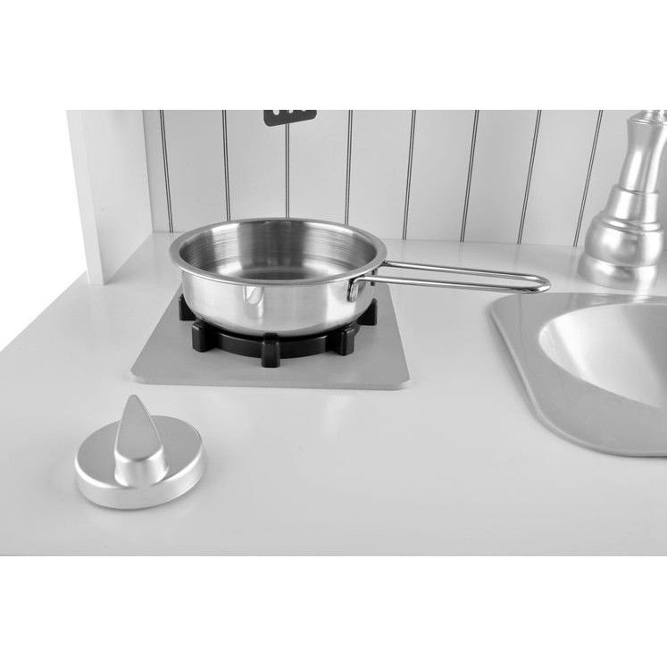 Bucatarie Multifunctionala din lemn idealSTORE Elite Cook Gray, Dimensiuni 93 x 43.5 x 28.5 cm, Accesorizata cu lampa LED, Utilata complet, Accesorii incluse, Stimuleaza gandirea creativa, invata cooperarea in grup, Gri