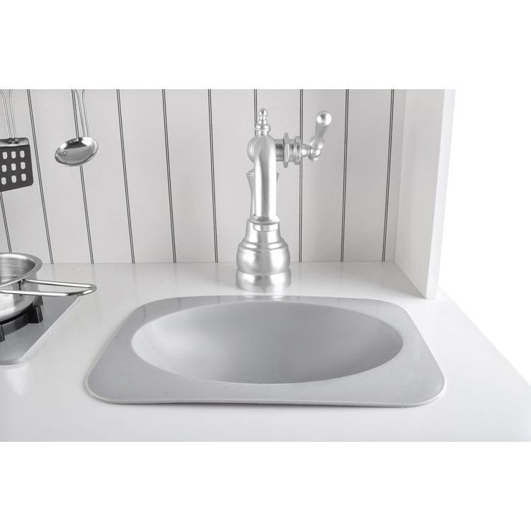 Bucatarie Multifunctionala din lemn idealSTORE Elite Cook Gray, Dimensiuni 93 x 43.5 x 28.5 cm, Accesorizata cu lampa LED, Utilata complet, Accesorii incluse, Stimuleaza gandirea creativa, invata cooperarea in grup, Gri