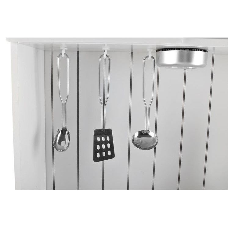 Bucatarie Multifunctionala din lemn idealSTORE Elite Cook Gray, Dimensiuni 93 x 43.5 x 28.5 cm, Accesorizata cu lampa LED, Utilata complet, Accesorii incluse, Stimuleaza gandirea creativa, invata cooperarea in grup, Gri