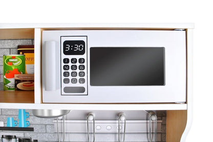 Bucatarie din Lemn idealStore New Kitchen Kruzel, Dotata cu Telefon, Frigider, Cuptor, Masina de Spalat Vase