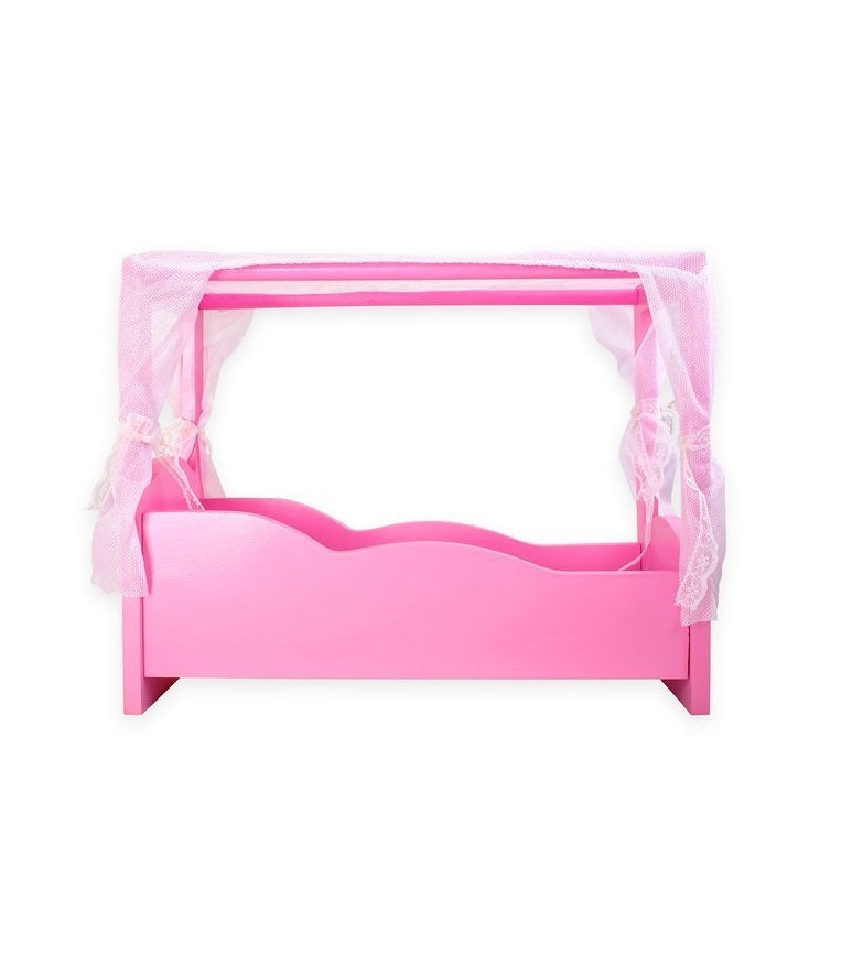 Casuta de papusi din lemn cu LED THE LITTLE PALACE, Dimensiuni 120 x 103 cm, Constructie 3 etaje, 5 camere si 29 piese de mobilier, 6 Papusi, Lift, Camere echipate complet intr-un decor de basm, Ideal pentru micile printese