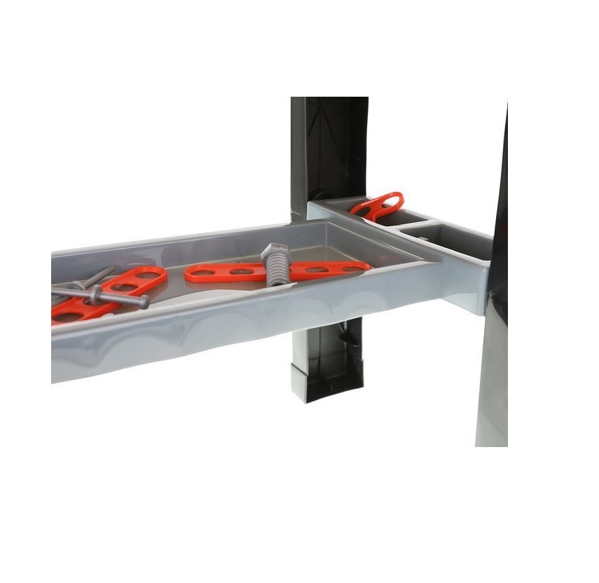 Banc de lucru Interactiv idealSTORE Mecanicul Priceput, Dimensiuni 27 x 50 x 68 cm, Echipat cu 65 de instrumente specifice, Antreneaza concentrarea, rabdarea si memoria, Dezvolta jocul de rol prin gandirea tehnica si logica