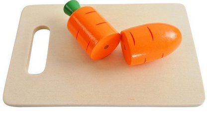 Ladita cu fructe si legume din lemn Fruit Chopping idealSTORE, Dimensiuni 23 x 26 x 6 cm Accesorizat cu diverse legume si fructe Tocator Cutite, Culori Vibrante, Prindere magnetica, Dezvolta imaginatia copilului