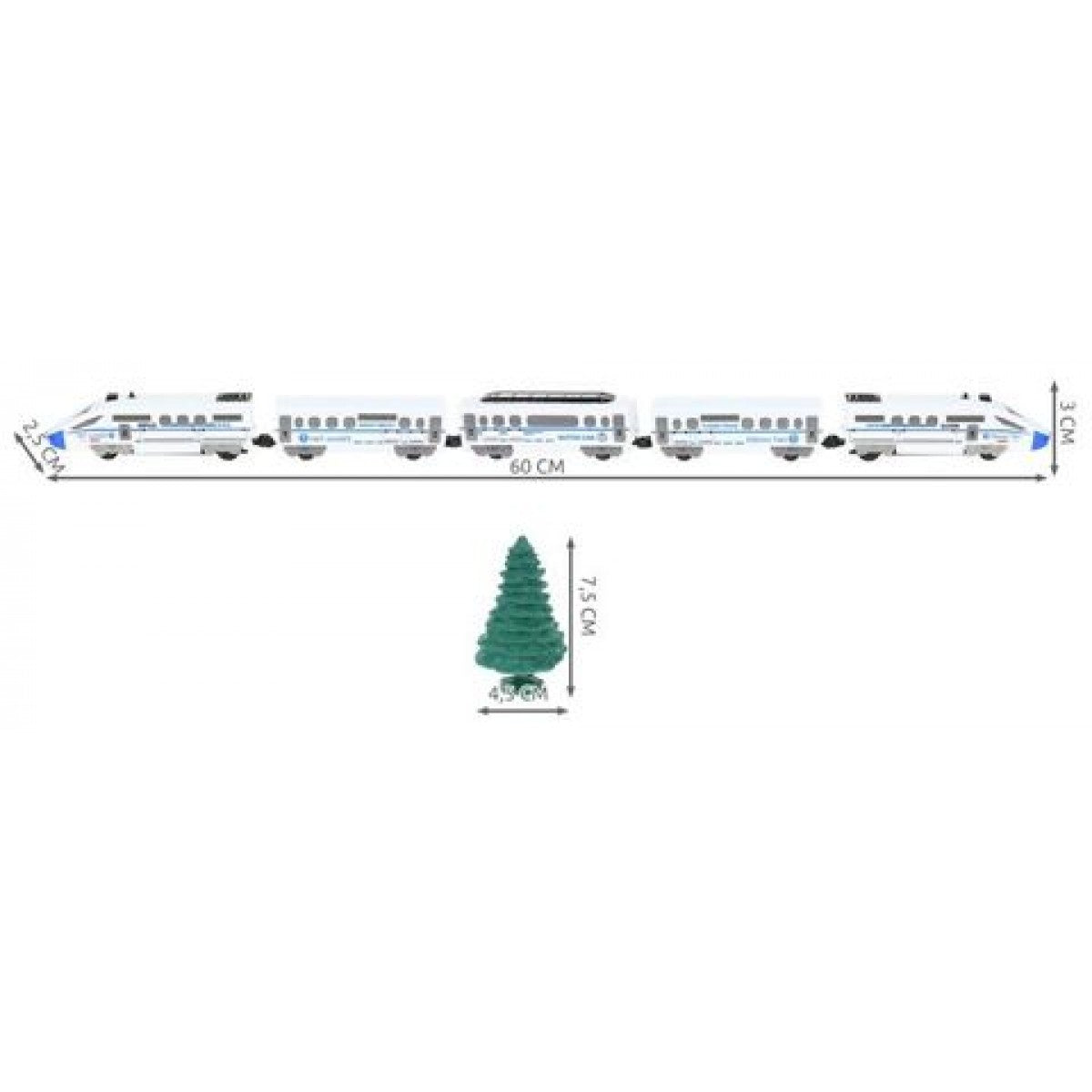 Circuit electric TRAIN TOY IdealStore- Dimnsiune 9 m Include 5 cladiri, pod cu tuneluri, 43 piese cale ferata, 19 accesorii, locomotiva si 4 vagoane pentru calatori, Jucaria stimuleaza imaginatia si face copilul creativ