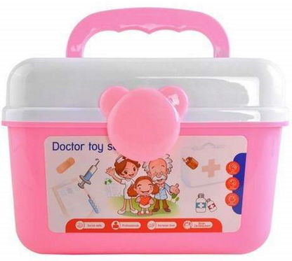 Set acceosrii Medicale de jucarie Family Doctor idealSTORE, Dimensiuni 20 x 15 x 15 cm, Echipat cu Accesorii medicale, Papusa, Valiza Medicala, Stimuleaza imaginatia celor mici, Perfect pentu copiii pasionati de medicina