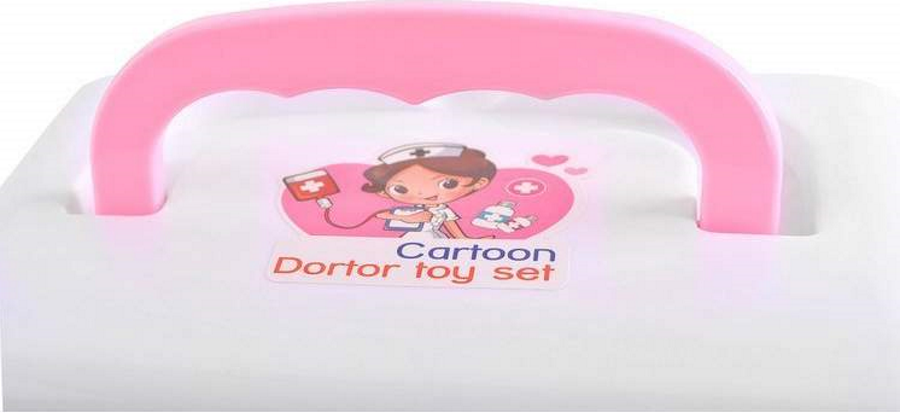 Set acceosrii Medicale de jucarie Family Doctor idealSTORE, Dimensiuni 20 x 15 x 15 cm, Echipat cu Accesorii medicale, Papusa, Valiza Medicala, Stimuleaza imaginatia celor mici, Perfect pentu copiii pasionati de medicina