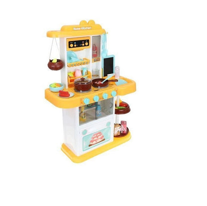 Bucatarie Multifunctionala idealSTORE HOME JUNIOR'S KITCHEN, 72 cm inaltime, Echipata cu Robinet, Hota exterioara, 43 de accesorii simbolice, Sunete si lumini, Imbunatateste abilitatile sociale si de integrare