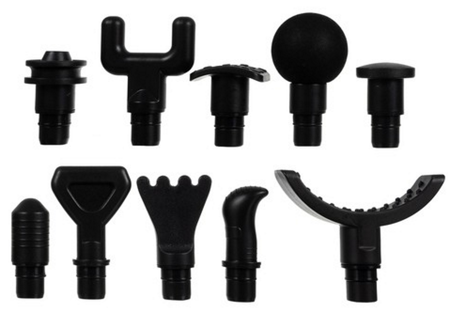 Aparat de Masaj tip Pistol Relax Feet idealSTORE, Ecran Tactil, Autonomie 6 Ore, 10 Capete Inlocuibile Pana la 30 de Niveluri de Intensitate a Masajului, Design Ergonomic, Ajuta la Relaxarea Muschilor, Include Geanta pentru Transport