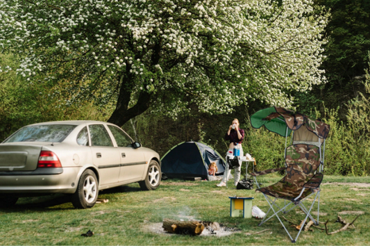 Scaun de Pescuit Pliabil Panama idealSTORE, Dimensiuni 92 x 130 cm, Baldachin impotriva soarelui, Suport pentru cana, Robust-Durabil, Husa pentru transport, Sarcina maxima 120 Kg