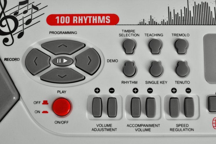 Orga electronica pentru Copii, 54 clape, cu microfon si 10 melodii demo, 8 sunete tambur
