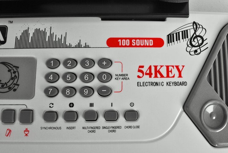 Orga electronica pentru Copii, 54 clape, cu microfon si 10 melodii demo, 8 sunete tambur