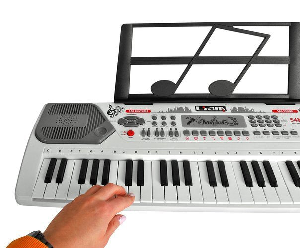 Orga electronica pentru Copii, 54 clape, cu microfon si 10 melodii demo, 8 sunete tambur